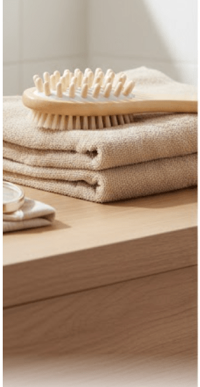 Dual Action Back And Body Brush Exfoliating Bath Brush – Bath Accessories on Brown Living™. SKU: OEB006. Img 5.