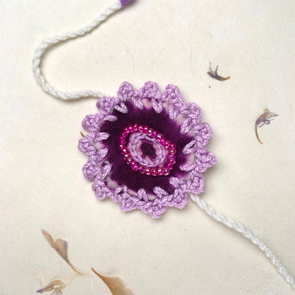 Dual Avtar Shibori Rakhi - Purple | Reusable Rakhi | Verified Sustainable by Brown Living™