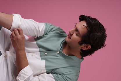 Dual Tencel Shirt for Men | Soft Breathable Stylish Shirt – Mens Co - Ord Sets on Brown Living™. SKU: BL_HOA51. Img 4.