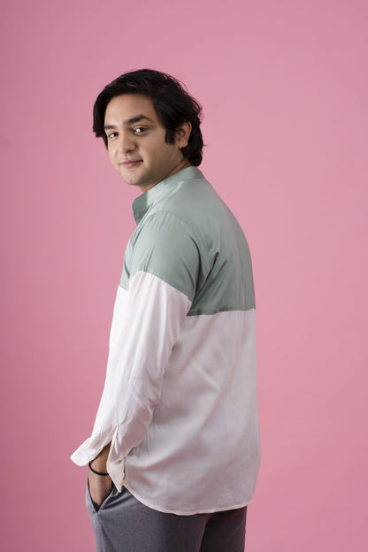 Dual Tencel Shirt for Men | Soft Breathable Stylish Shirt – Mens Co - Ord Sets on Brown Living™. SKU: BL_HOA51. Img 2.