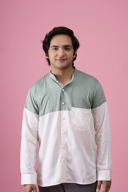 Dual Tencel Shirt for Men | Soft Breathable Stylish Shirt – Mens Co - Ord Sets on Brown Living™. SKU: BL_HOA51. Img 3.