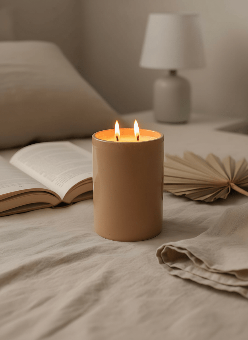 Dune Ceramic Candles | Handcrafted Decorative & Scented Candles – Candles & Fragrances on Brown Living™. SKU: CC9_N. Img 2.