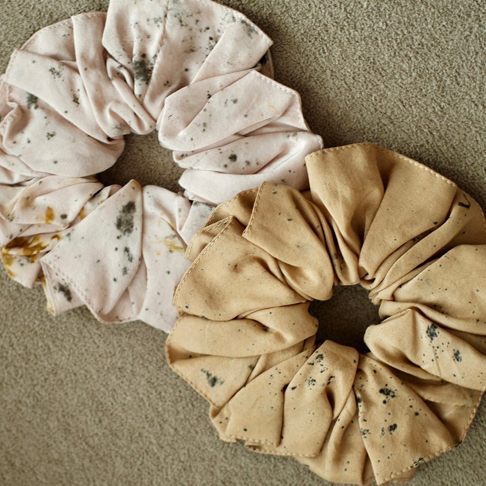 Duo Scrunchies Set – Soft Elastic Hair Accessories (Set of 2) – Womens Accessories on Brown Living™. SKU: sos20259. Img 1.