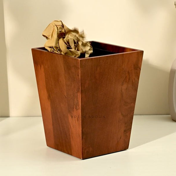 Dwindle Wooden Wastebasket with a Removable Inner Liner | Verified Sustainable by Brown Living™