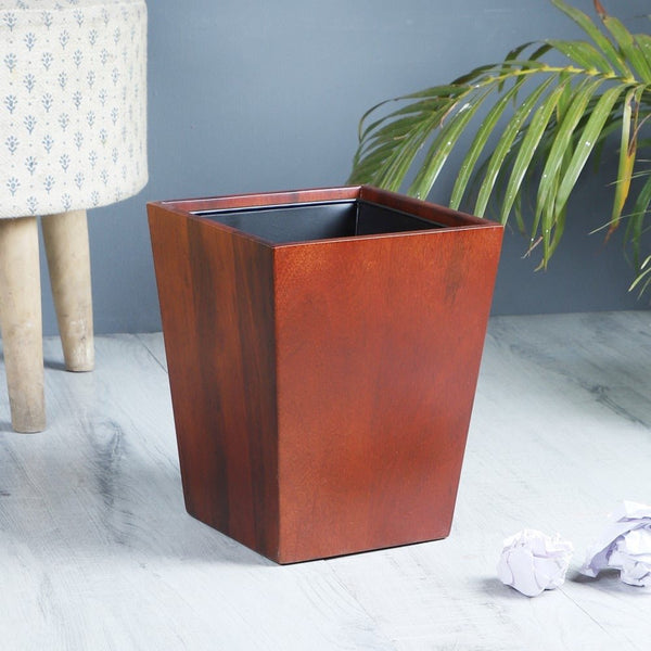 Dwindle Wooden Wastebasket with a Removable Inner Liner | Verified Sustainable Cleaning Supplies on Brown Living™