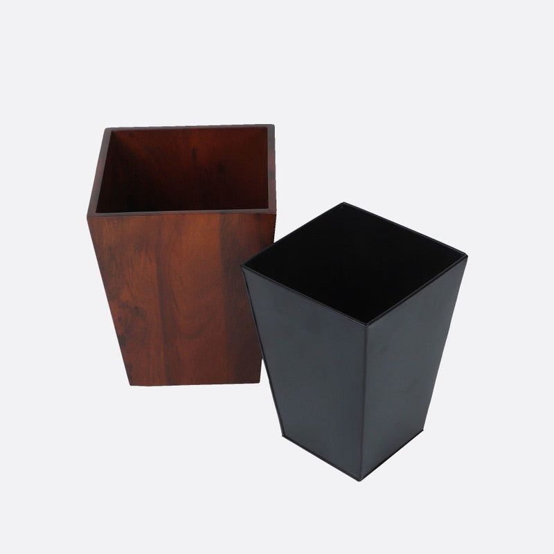 Dwindle Wooden Wastebasket with a Removable Inner Liner | Verified Sustainable by Brown Living™