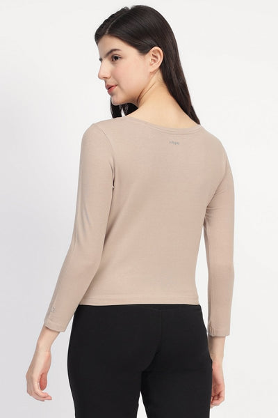 Dysha Snug Fit 3/4 Sleeve t-shirt – Womens T-Shirt by elope available on Brown Living™. Xs Atmosphere. SKU: ELDYT004XS. Img 10.