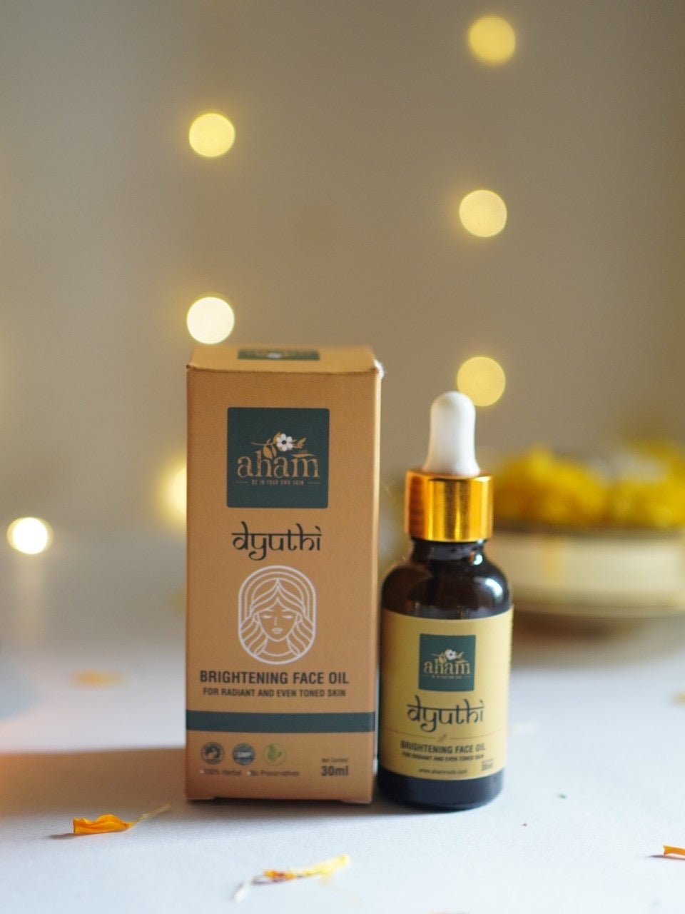 Dyuthi Brightening Face Oil 30ml | Facial Skincare Oil – Face Oil on Brown Living™. SKU: BL-AR-01. Img 1.
