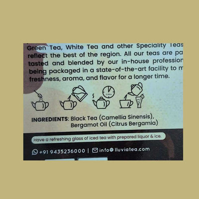 Earl Grey Aura Tea – English Breakfast Bergamot, Aids Metabolism – 50g – Tea on Brown Living™. SKU: OTTin50New. Img 10.