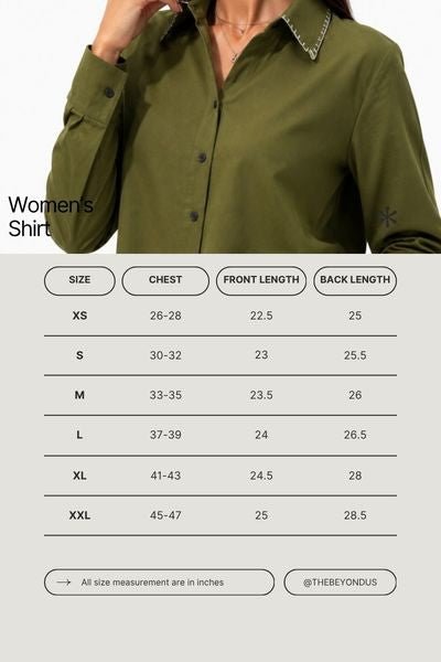 Earth Classic Shirt | 100% Cotton Shirt for Everyday Wear For Women – Womens Shirt on Brown Living™. SKU: W-SHIRT-OLV-XS1. Img 15.