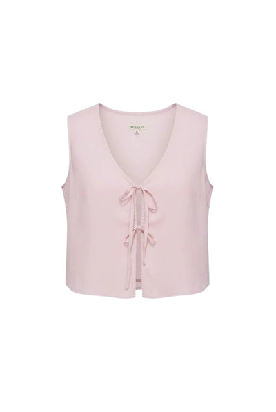 Earth Front Knot Top | Sustainable Everyday Women's Stylish Top – Womens Top on Brown Living™. SKU: W-KNOT-PNK-M1. Img 4.