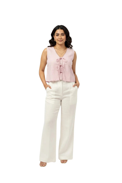 Earth Front Knot Top | Sustainable Everyday Women's Stylish Top – Womens Top on Brown Living™. SKU: W-KNOT-PNK-XS1. Img 6.
