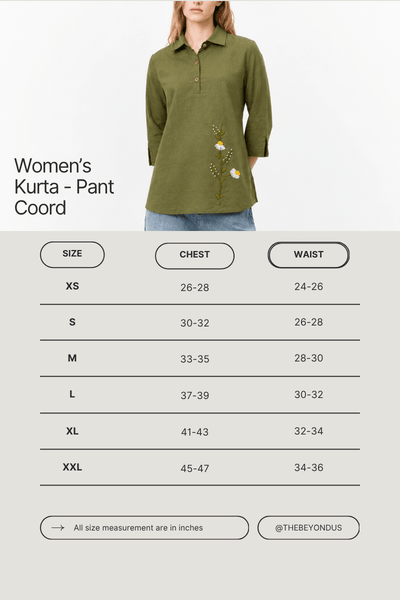 Earth Pant & Kurta Coord | 100% Premium Cotton – Womens Co-Ord Sets on Brown Living™. SKU: W-KURTAPANT-BRWN-S1. Img 8.