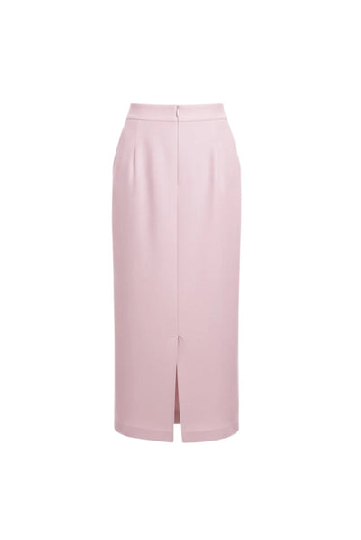 Earth Straight Skirt | Sustainable Everyday Cotton Skirt for Women – Womens Skirt on Brown Living™. SKU: W-SKRT-PNK-XS1. Img 4.