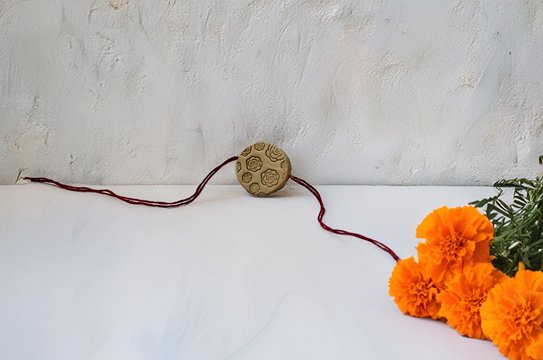 Earthen Elegance Big Circle Eco - Friendly Rakhi with Free Roli & Seeds! | Verified Sustainable by Brown Living™