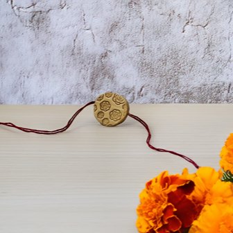 Earthen Elegance Big Circle Eco - Friendly Rakhi with Free Roli & Seeds! | Verified Sustainable by Brown Living™