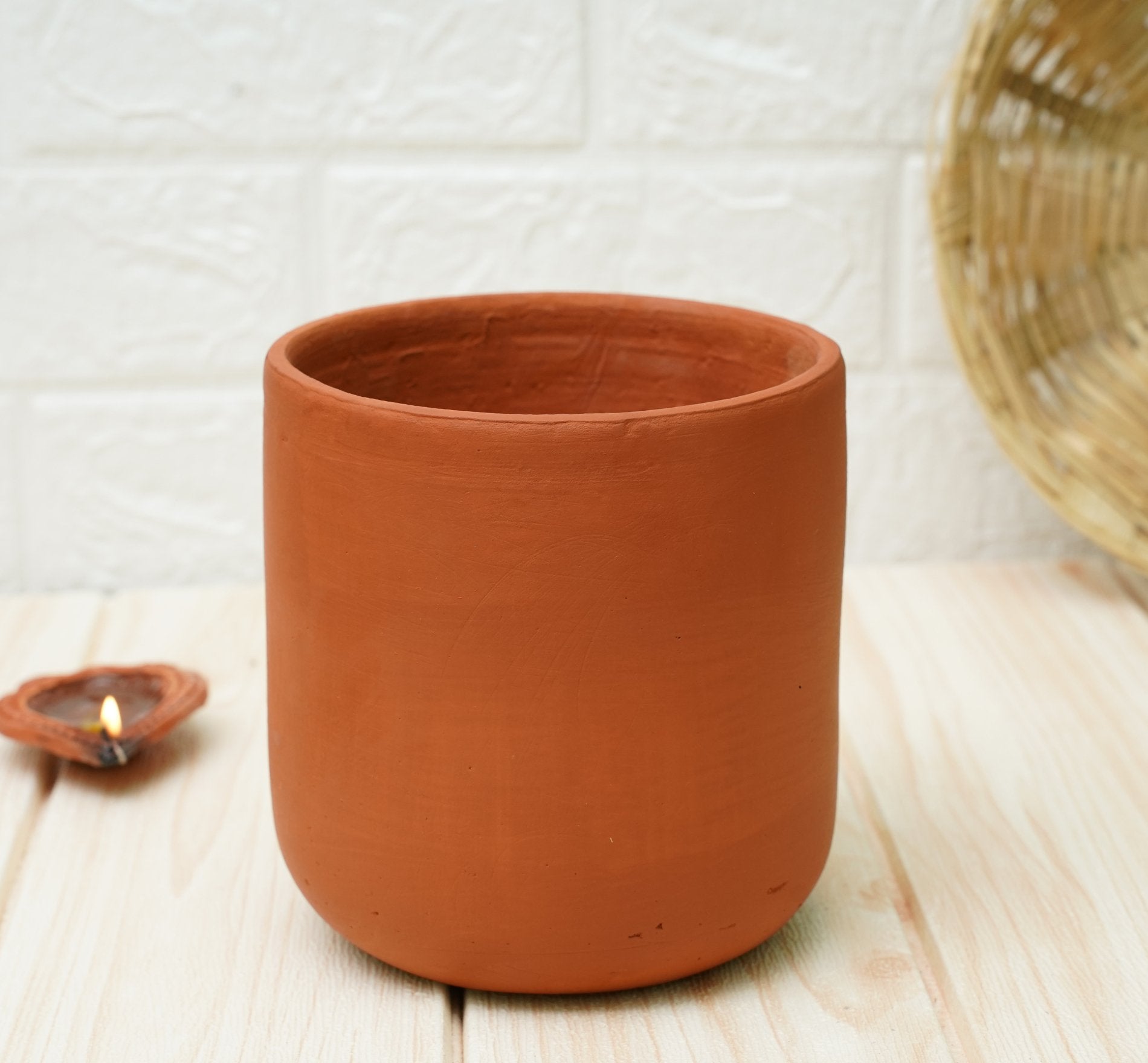 Earthen Pot For Small Plants (Pack of 2) | Verified Sustainable by Brown Living™