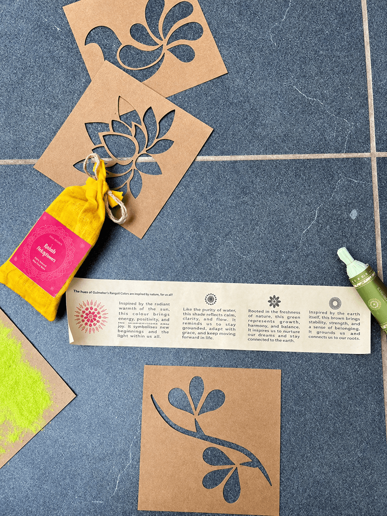 Earth's Own Rangoli Colors | Natural Rangoli Colors For Diwali – Home Decor on Brown Living™. SKU: Gul_Diwali_26_014. Img 7.