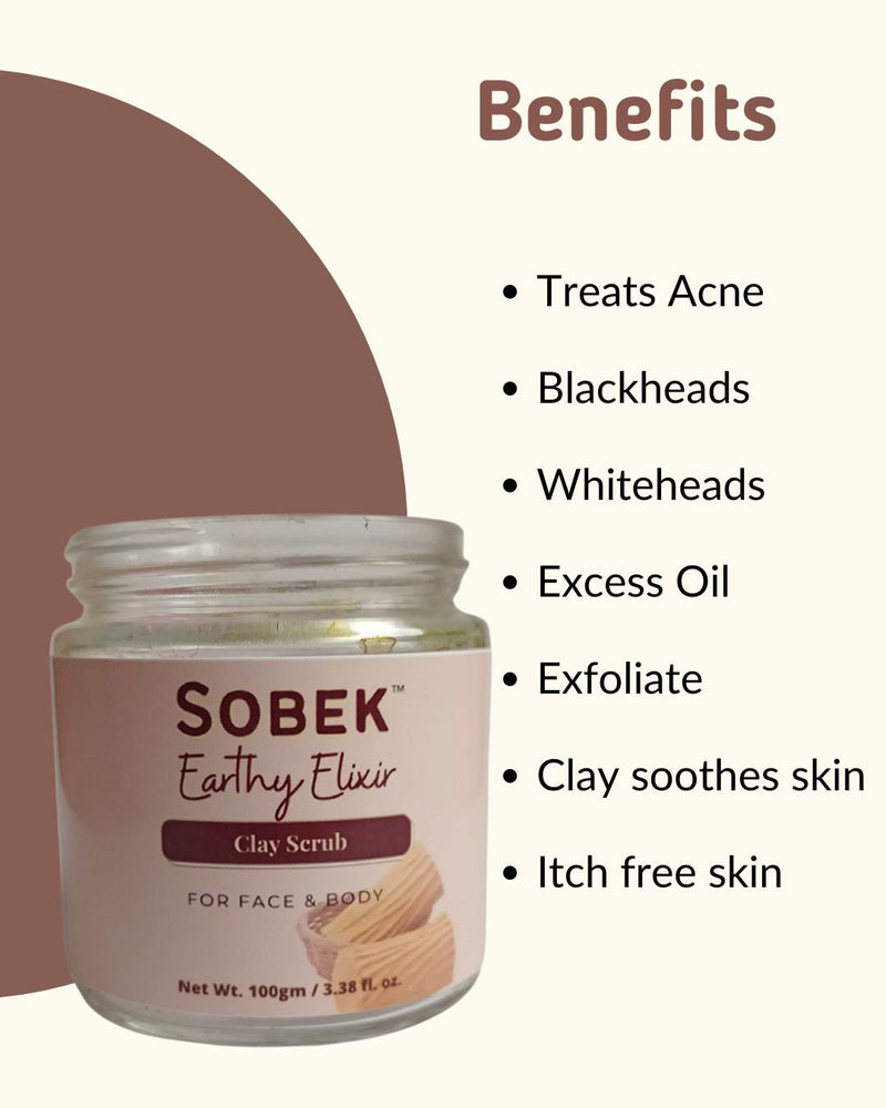 Earthy Clay Face and Body Scrub for Itch Free Skin | Verified Sustainable by Brown Living™