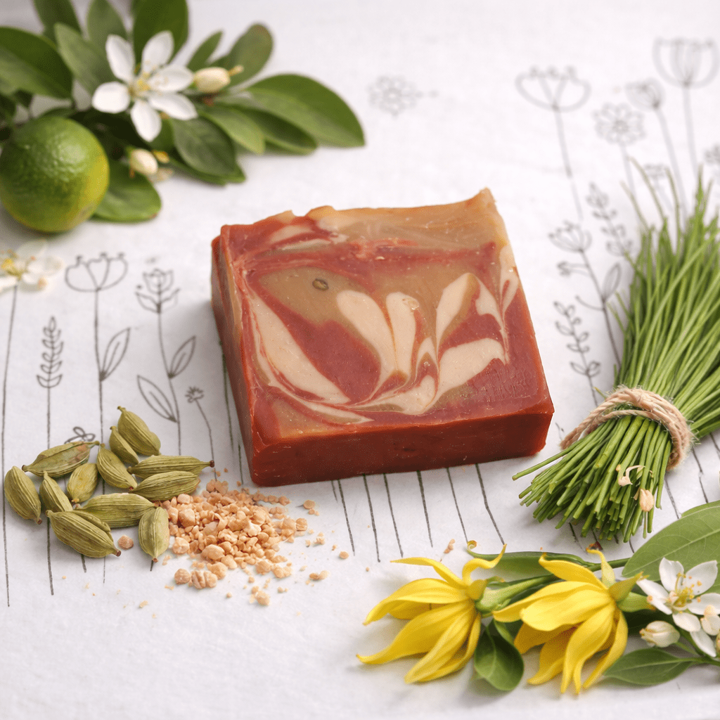 Earthy Vetiver Bath Soap | Cooling & Refreshing Cleanse – Body Soap on Brown Living™. SKU: SN-CP-EV-120. Img 1.