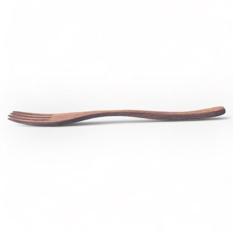 Ebony Wood Spoon & Fork (Set of 5) | Verified Sustainable Cutlery Kit on Brown Living™