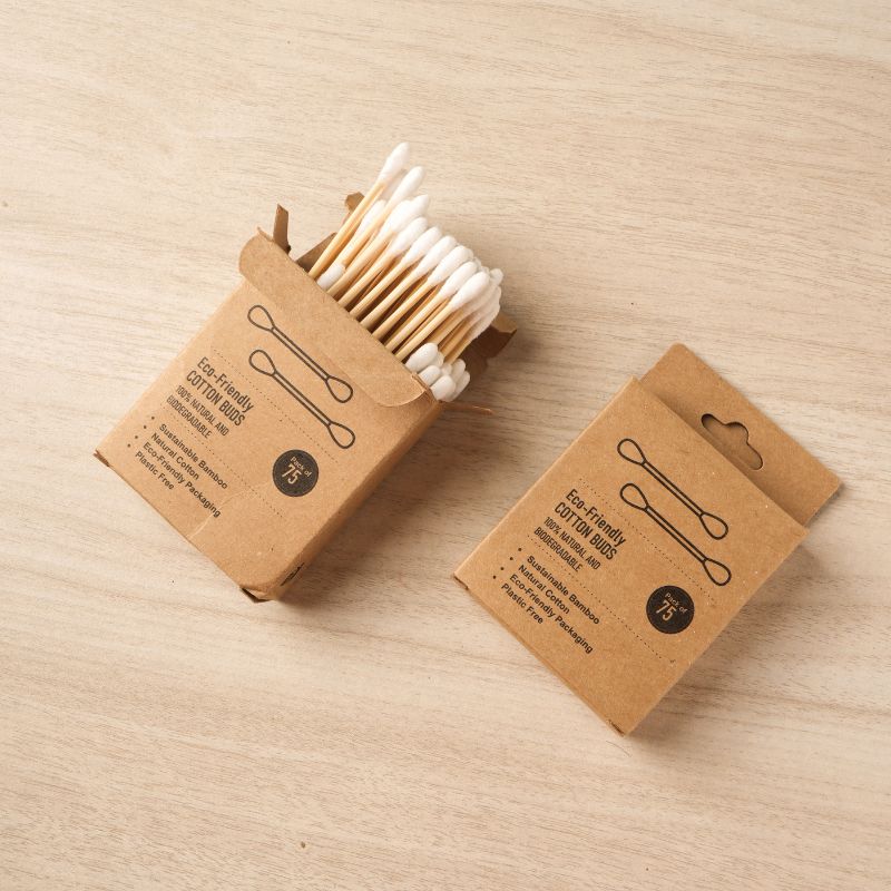 Eco - friendly Bamboo Cotton Buds (Set of 2) | Verified Sustainable by Brown Living™