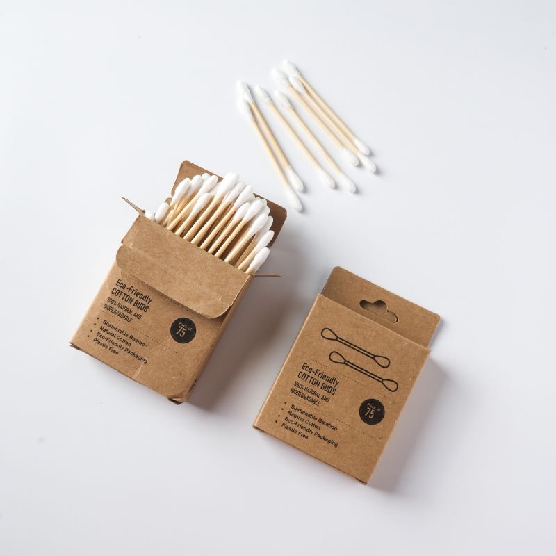 Eco - friendly Bamboo Cotton Buds (Set of 2) | Verified Sustainable by Brown Living™