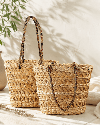 Eco-Friendly Banana Fiber Tote Bag for Everyday Shopping | Niva – Tote Bag on Brown Living™. SKU: S-027. Img 1.
