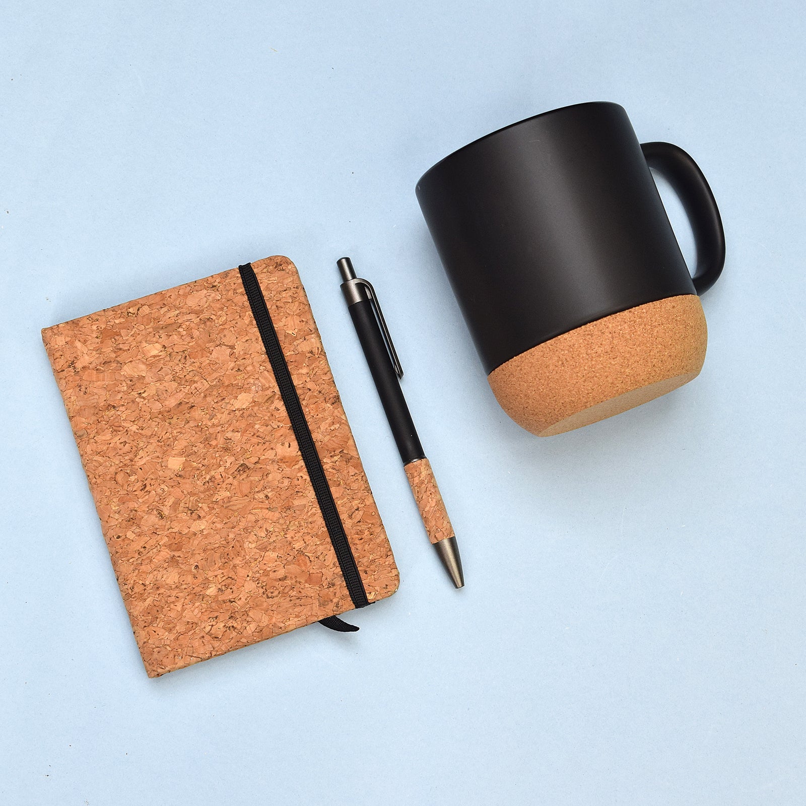 Eco - Friendly Cork Office Set – Coffee Mug, Diary & Pen – Gift Giving on Brown Living™. SKU: MJ00036DR. Img 2.