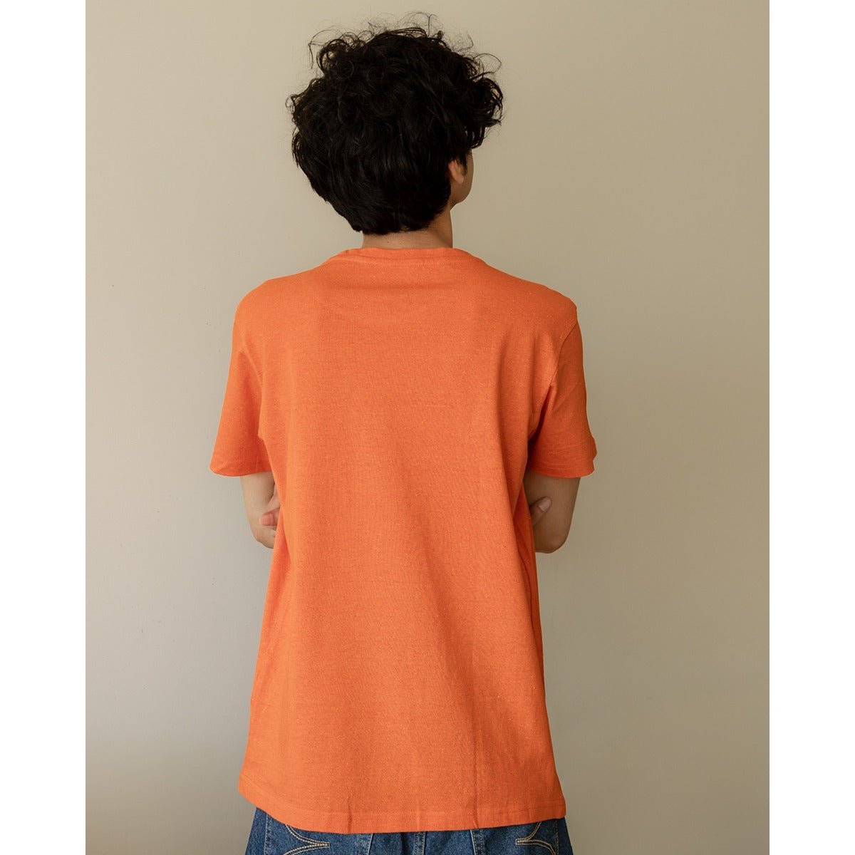 Eco Friendly Cotton T Shirt | Regular Fit Everyday Tee – Mens T-Shirt on Brown Living™. SKU: ANTEFETOEFLFS. Img 9.