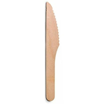 Eco - Friendly Disposable Wooden Knife | Pack of 10,000 – Cutlery on Brown Living™. SKU: CLEC-57. Img 3.