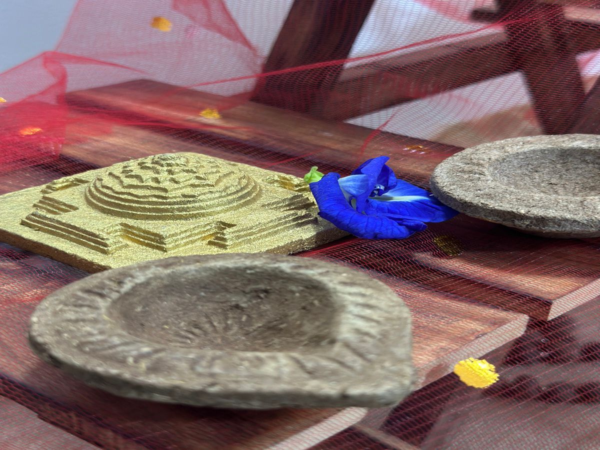 Eco - Friendly Diya Lamp Set of 24 – Multani Mitti & Cow Dung – Home & Garden on Brown Living™. SKU: CD113. Img 3.