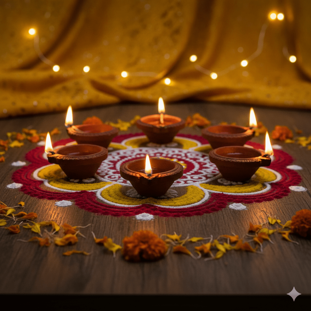 Eco - Friendly Diya Lamp Set of 24 – Multani Mitti & Cow Dung – Home & Garden on Brown Living™. SKU: CD113. Img 1.