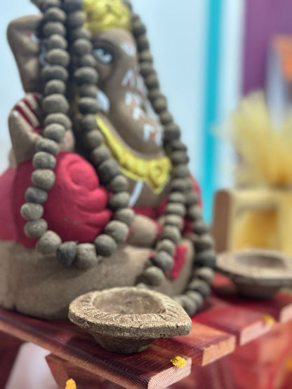 Eco - Friendly Diya Lamp Set of 24 – Multani Mitti & Cow Dung – Home & Garden on Brown Living™. SKU: CD113. Img 2.
