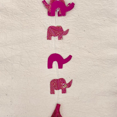 Eco - Friendly Elephant Cloth Dangler | Handcrafted Bohemian Home Decor – Home Decor on Brown Living™. SKU: 7040037004. Img 2.