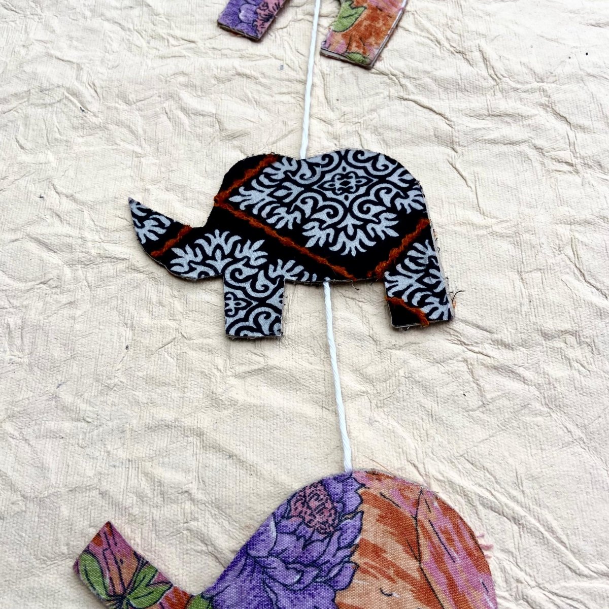 Eco - Friendly Elephant Cloth Dangler | Handcrafted Bohemian Home Decor – Home Decor by Aftertaste available on Brown Living™. . SKU: 7040037004. Img 4.