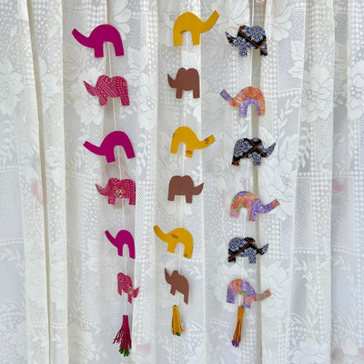 Eco - Friendly Elephant Cloth Dangler | Handcrafted Bohemian Home Decor – Home Decor on Brown Living™. SKU: 7040037004. Img 1.