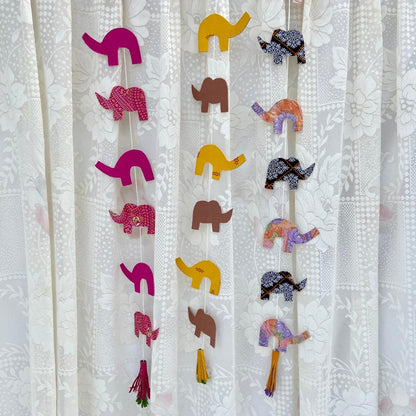 Eco - Friendly Elephant Cloth Dangler | Handcrafted Bohemian Home Decor – Home Decor on Brown Living™. SKU: 7040037004. Img 1.