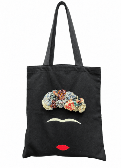 Eco - Friendly Frida Kahlo Tote Bag | Handmade, Spacious & Stylish – Bags on Brown Living™. SKU: 17091026205. Img 1.