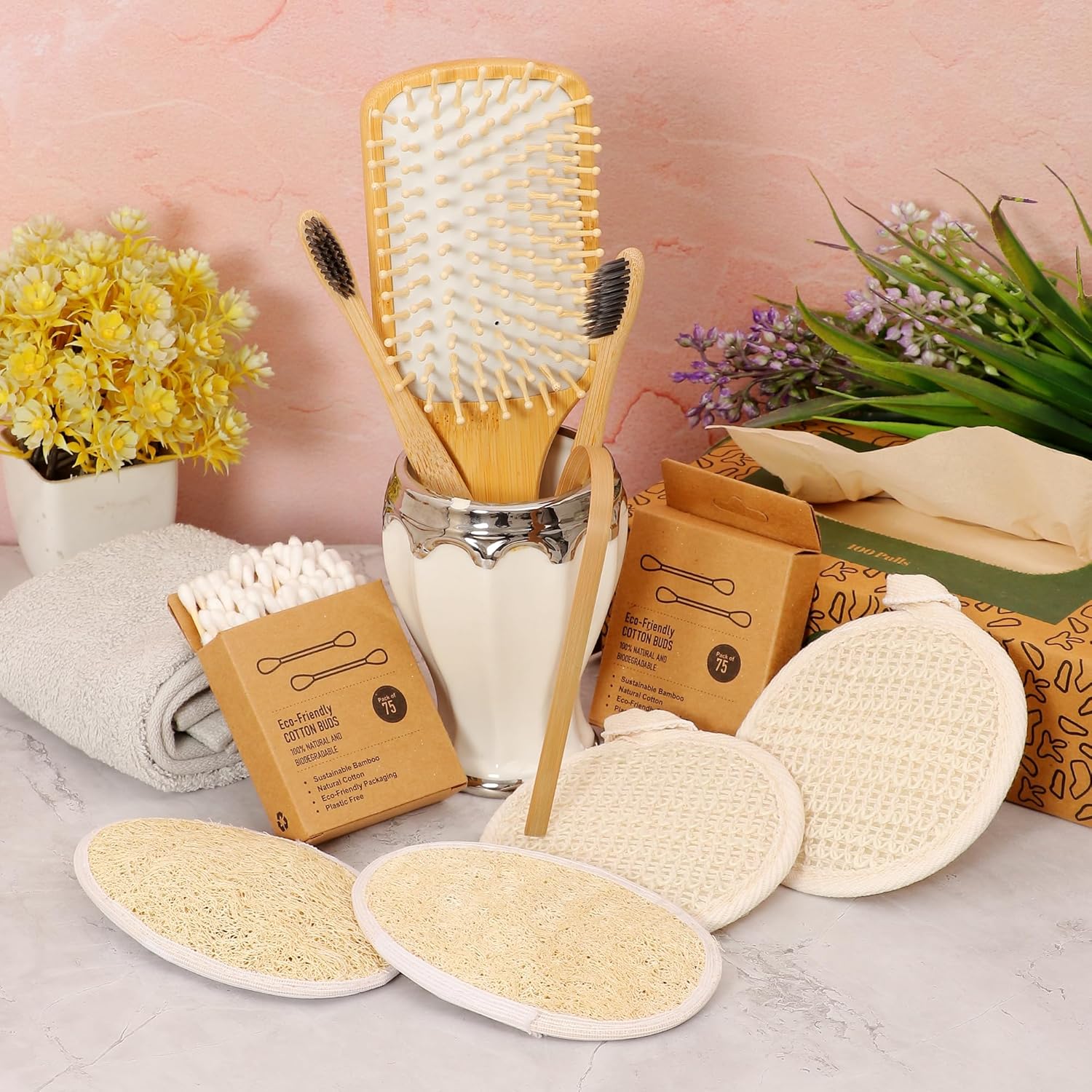 Eco Friendly Gift Hamper – Natural Body Scrubber Gift Set – Gift Hampers on Brown Living™. SKU: KOE017-GP1. Img 5.