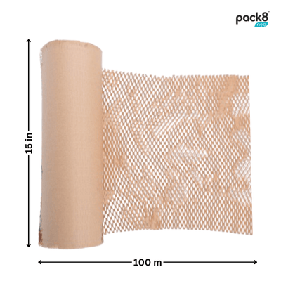 Eco - friendly Honeycomb Paper Bubble Wrap | 100M X 15" – Packing Materials on Brown Living™. SKU: NF-VZVL-7PUF2511. Img 5.