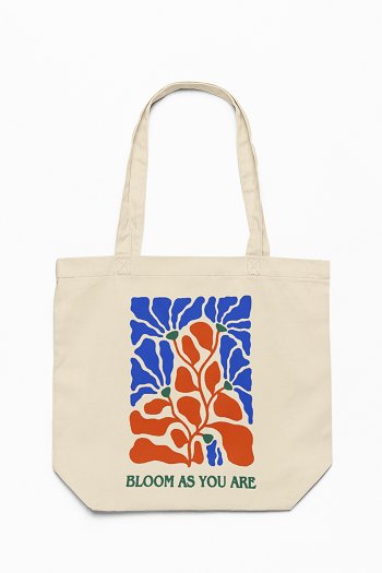 Eco - Friendly Tote Bag for Women with Zip for College & Office - Blooms | Verified Sustainable by Brown Living™