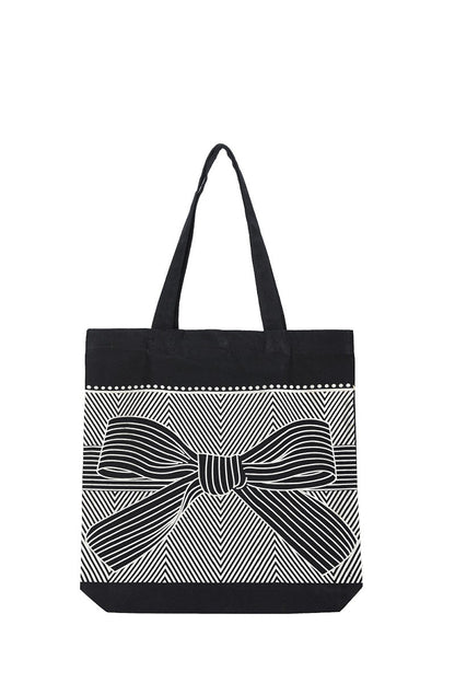 Eco - Friendly Tote Bag for Women with Zip for College & Office - Ribbon | Verified Sustainable by Brown Living™