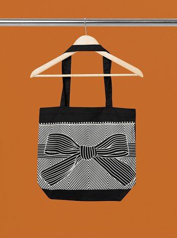 Eco - Friendly Tote Bag for Women with Zip for College & Office - Ribbon | Verified Sustainable by Brown Living™