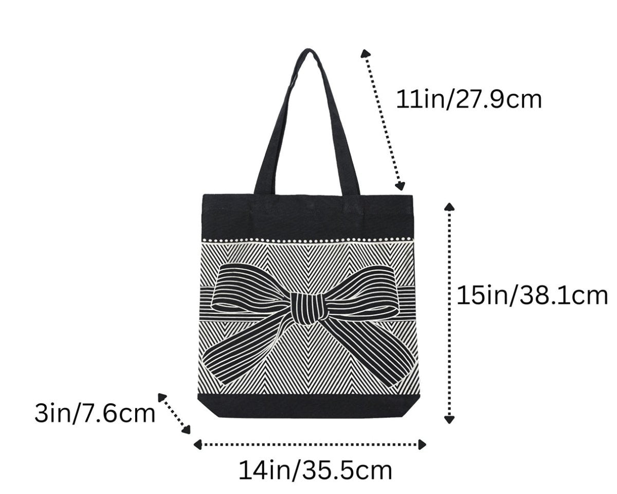 Eco - Friendly Tote Bag for Women with Zip for College & Office - Ribbon | Verified Sustainable by Brown Living™