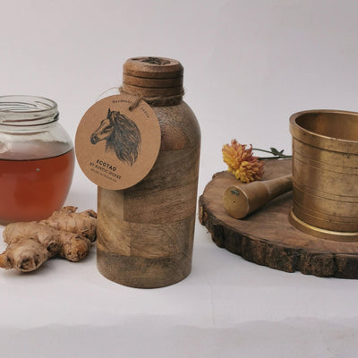 Eco Friendly Wooden Bottle | Multipurpose Leak proof Bottle – Bottles & Sippers on Brown Living™. SKU: ECTWBt101. Img 2.