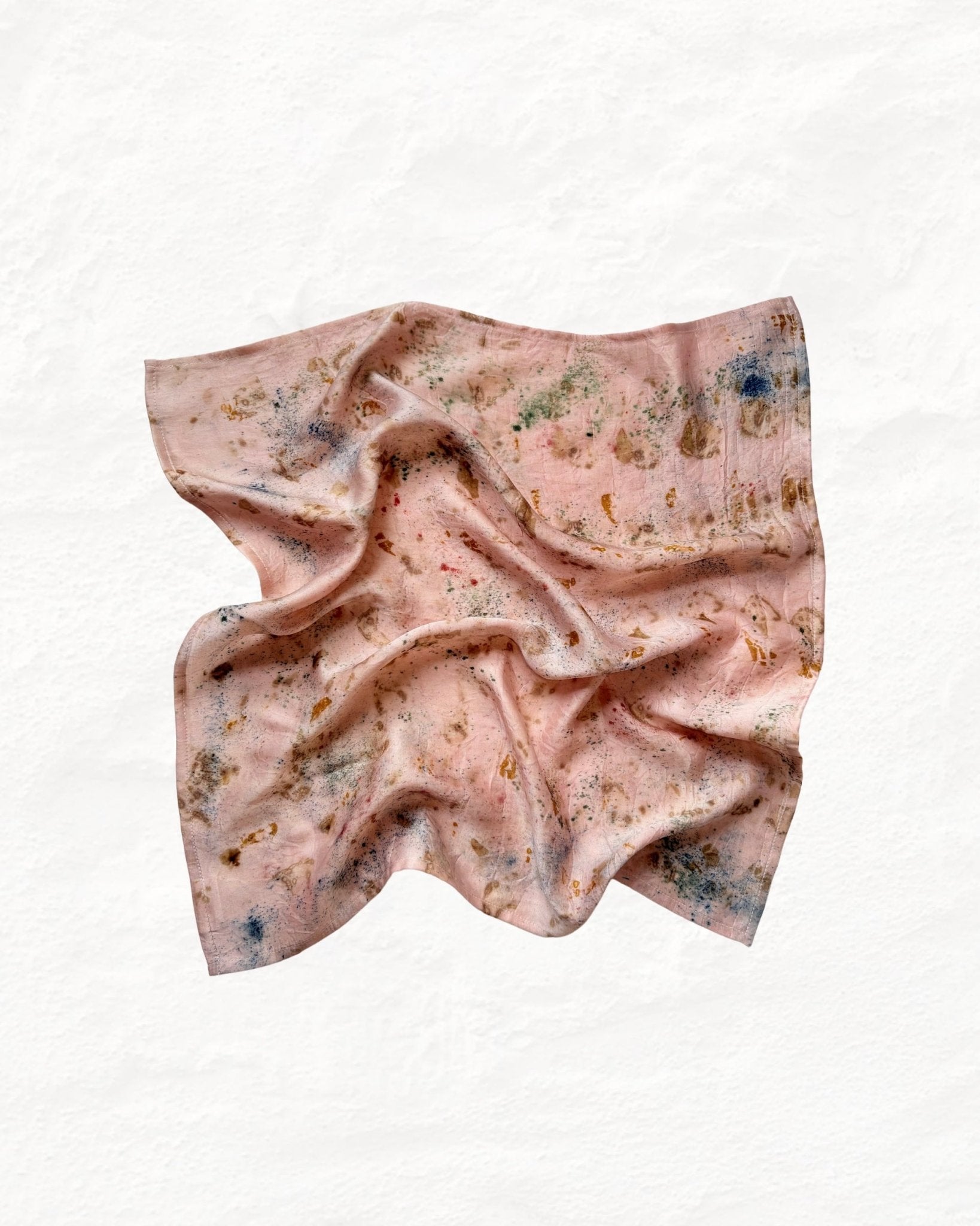 Eco - Printed Blush Confetti Bandana | Sustainable Fashion Accessory – Womens Scarf on Brown Living™. SKU: TCC-SW25-08. Img 2.