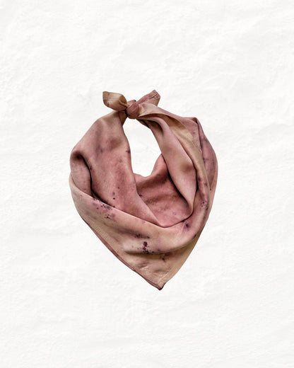 Eco - Printed Lilac Whispers Bandana | Handmade Eco - Friendly Style – Womens Scarf on Brown Living™. SKU: TCC-SW25-06. Img 5.