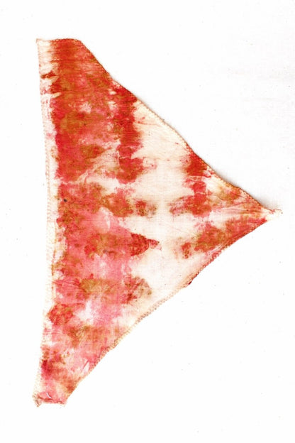 Eco Printed Organic Cotton Pet Scarf - Bright Red White | Verified Sustainable by Brown Living™