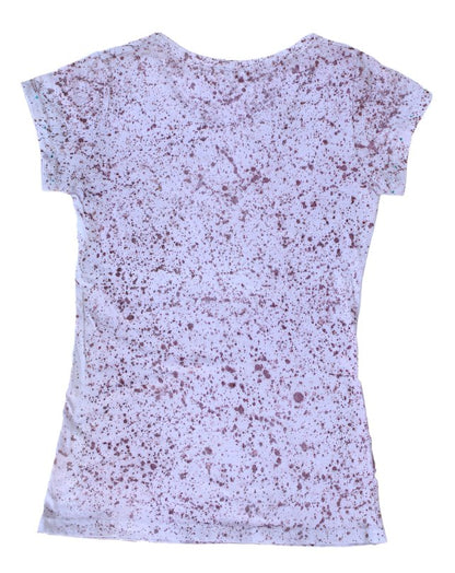 Eco Printed Organic Cotton T-Shirt - Lilac Splatter | Verified Sustainable by Brown Living™